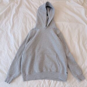 Aritzia TNA Cozy Fleece Mega Raglan Hoodie in Heather Chrome Size 1